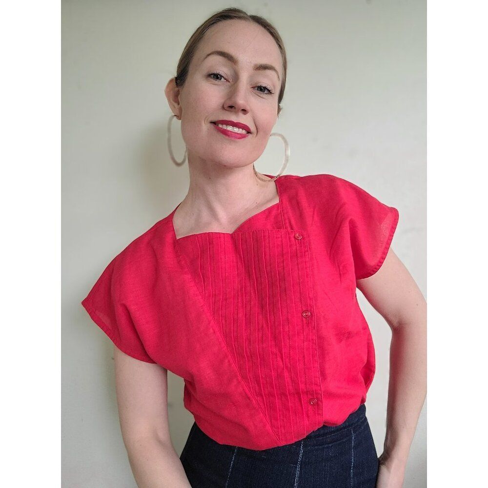 The Summer Sweetheart Vintage 80s Blouse M